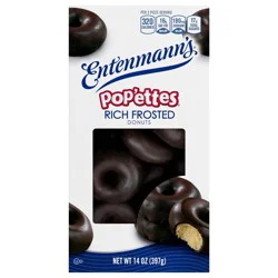Entenmann's Pop'ettes Donuts, Rich Frosted 12 Oz
