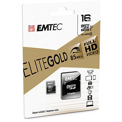 slide 1 of 1, Emtec microSDHC 16GB Class10 Gold Memory Card, 1 ct