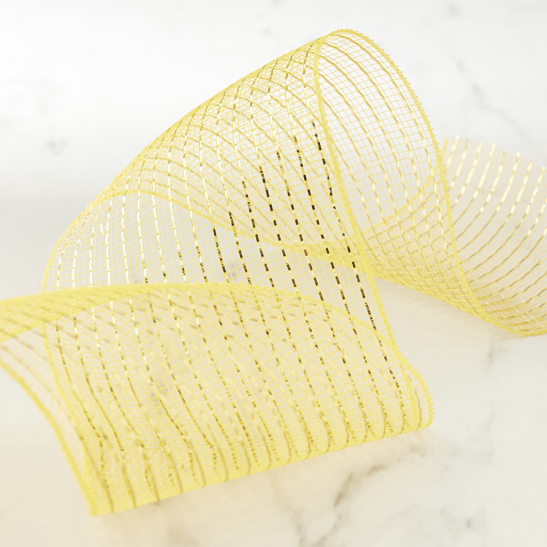 slide 2 of 2, 5.5" X 45ft. Mustard Mesh Ribbon By Celebrate It, 5.5 in x 45 ft