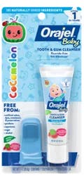 Orajel Kids Cocomelon Tooth & Gum Cleanser With Finger Brush