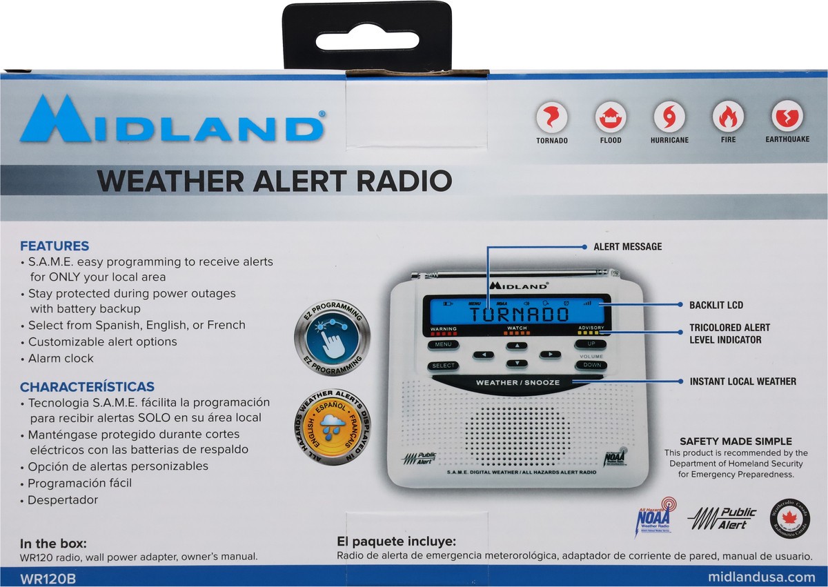 slide 6 of 9, Midland Weather Alert Radio 1 ea, 1 ct