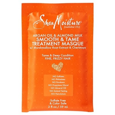 slide 1 of 1, SheaMoisture Argan Oil & Almond Milk Hair Masque, 2 oz