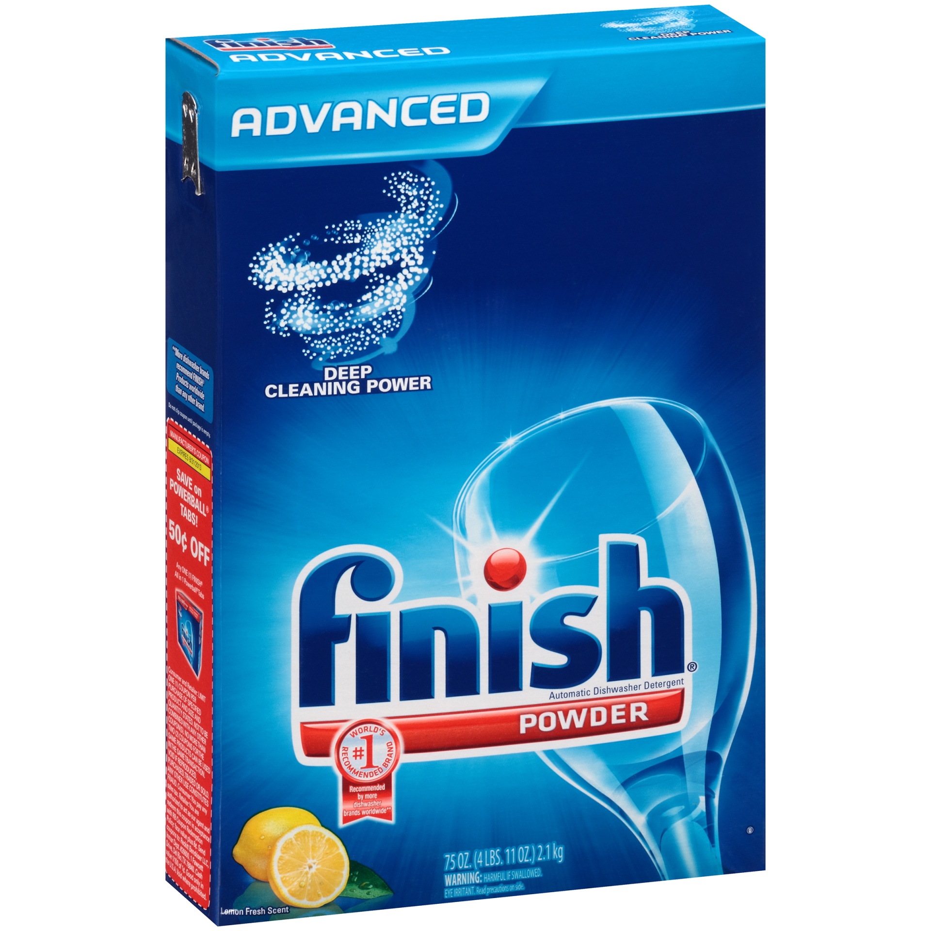 Finish Lemon Fresh Scent Powder Automatic Dishwasher Detergent 75 oz