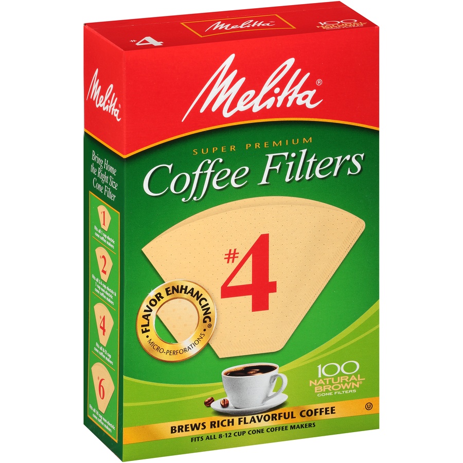 slide 2 of 6, Melitta Natural Brown #4 Coffee Filter, 100 ct