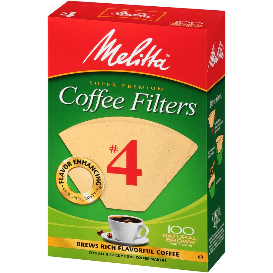 slide 3 of 6, Melitta Natural Brown #4 Coffee Filter, 100 ct