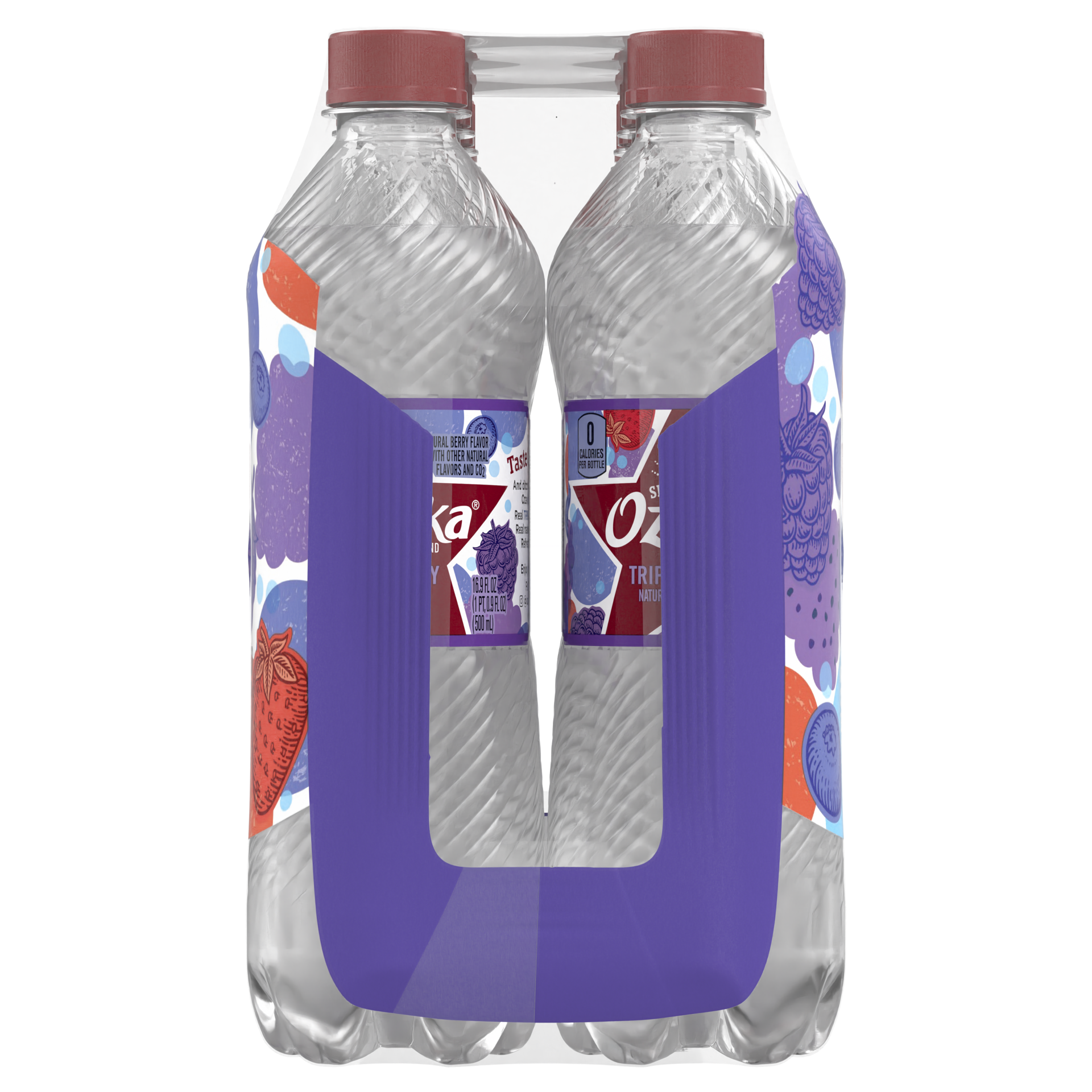 slide 5 of 5, Ozarka Sparkling Water, Triple Berry- 16.9 fl oz, 16.9 fl oz