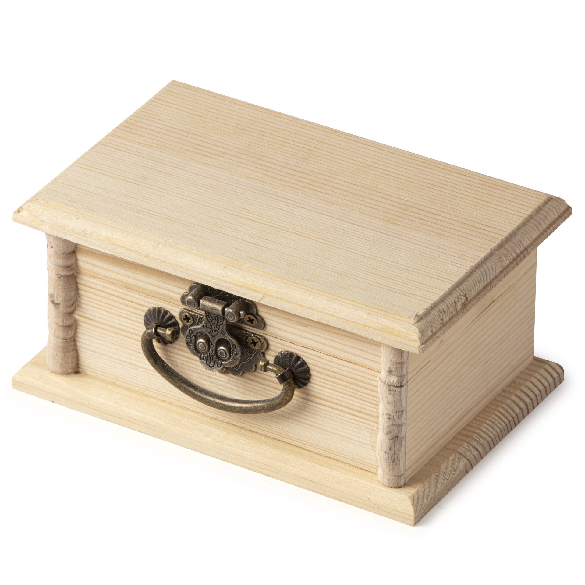 slide 4 of 4, Wood Box With Handle By Make Market, 5.25 in x 3.12 in x 2.5 in
