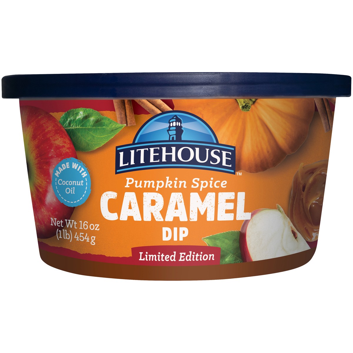 slide 1 of 1, Litehouse Pumpkin Spice Caramel Dip 16 oz. Tub, 16 oz