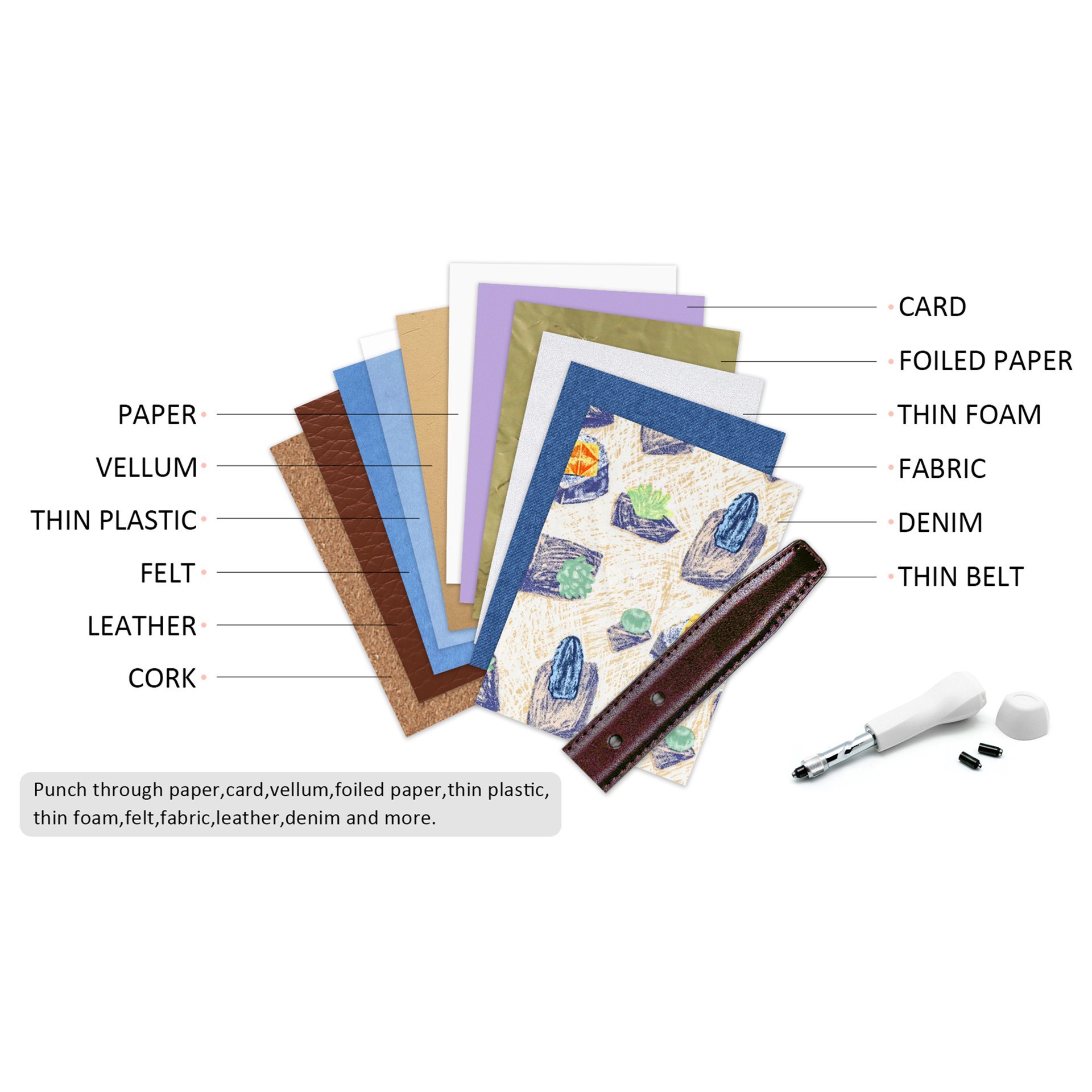 slide 6 of 6, Multi Screw Hole Punch By Recollections, 6.1 in x 1.57 in x 1.3 in