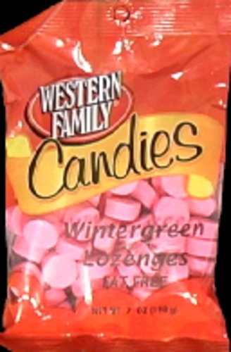 slide 1 of 1, Western Family Wintergreen Lozenges Peg, 7 oz