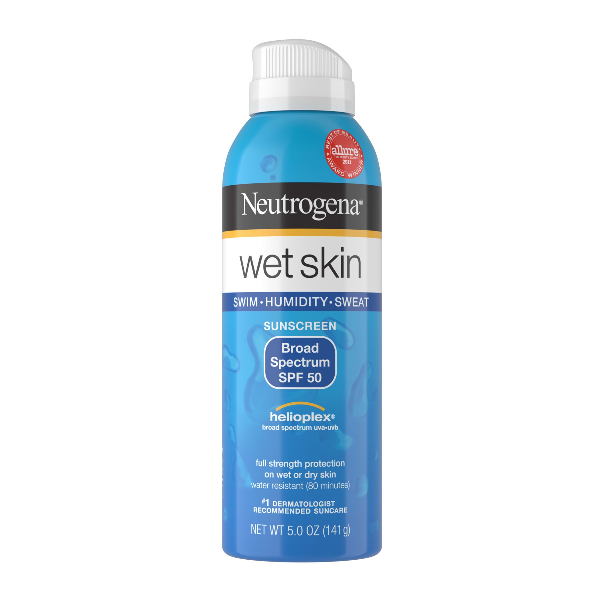 slide 1 of 6, Neutrogena Wet Skin Sunscreen Spray Broad Spectrum SPF 50, Sweat and Water Resistant Sun Protection, 5 oz, 5 oz