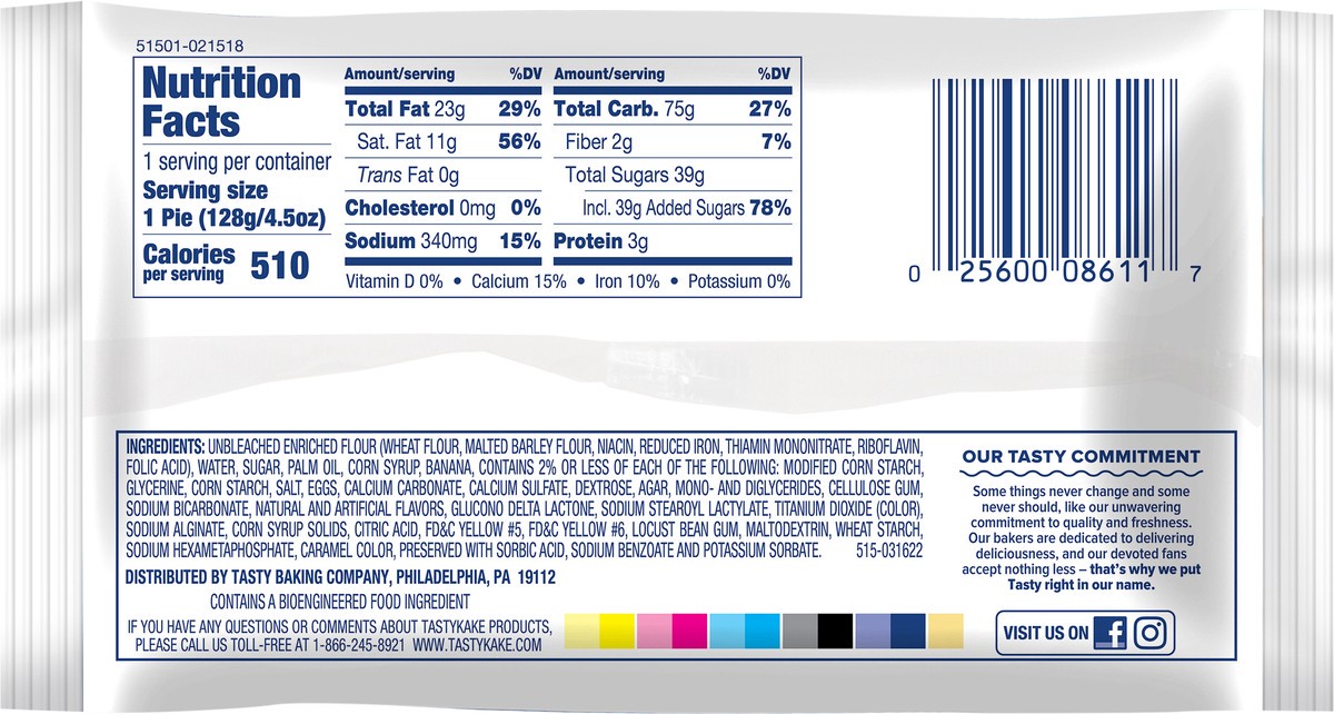 slide 6 of 11, Tastykake Glazed Banana Pudding Flavored Pie, Snack Pie, 4.5 oz, 4.5 oz