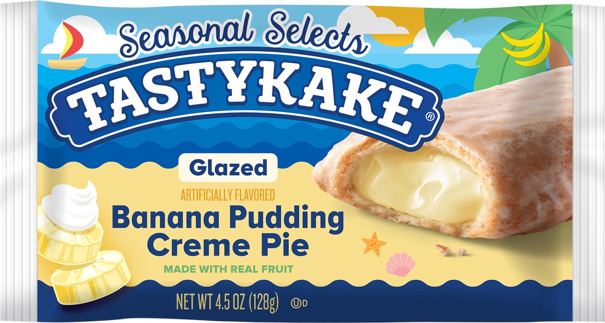 slide 8 of 11, Tastykake Glazed Banana Pudding Flavored Pie, Snack Pie, 4.5 oz, 4.5 oz