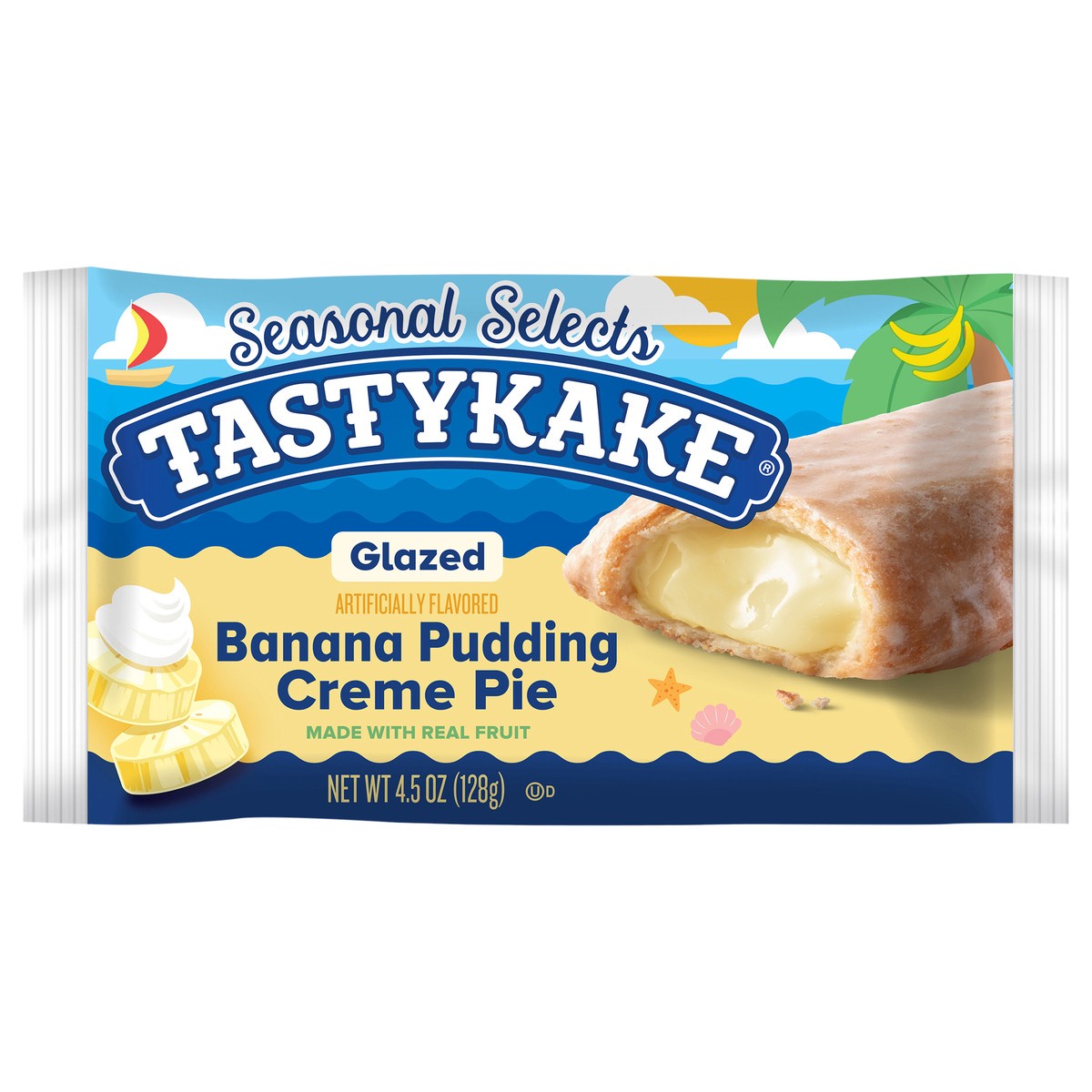 slide 4 of 11, Tastykake Glazed Banana Pudding Flavored Pie, Snack Pie, 4.5 oz, 4.5 oz