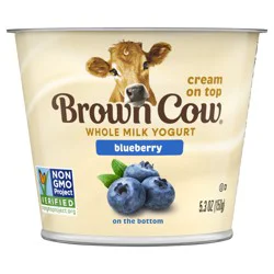 Brown Cow Whole Milk Blueberry Yogurt - 5.3 fl oz