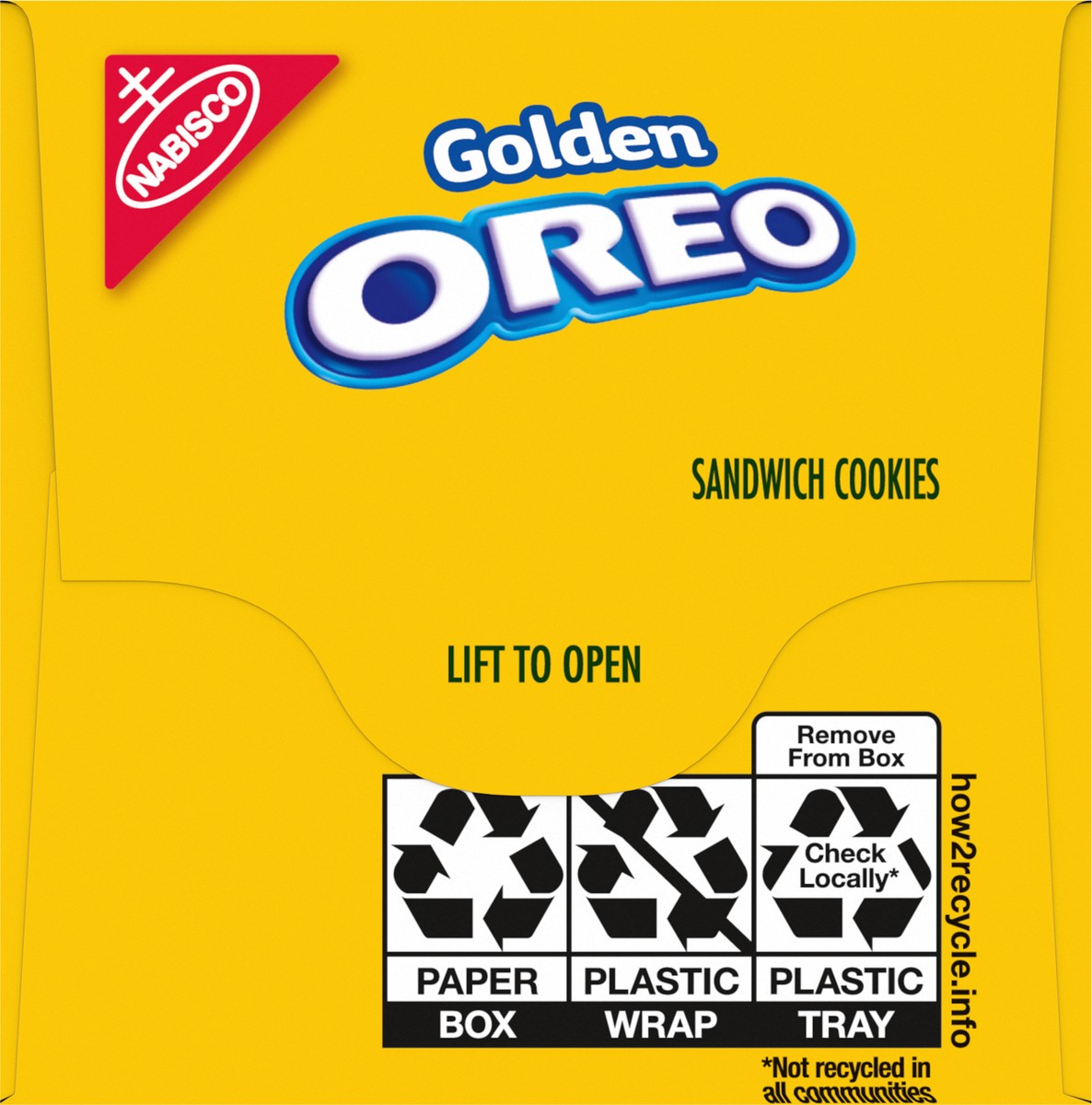 slide 2 of 9, OREO Golden Sandwich Cookies, 5.5 oz, 0.34 lb