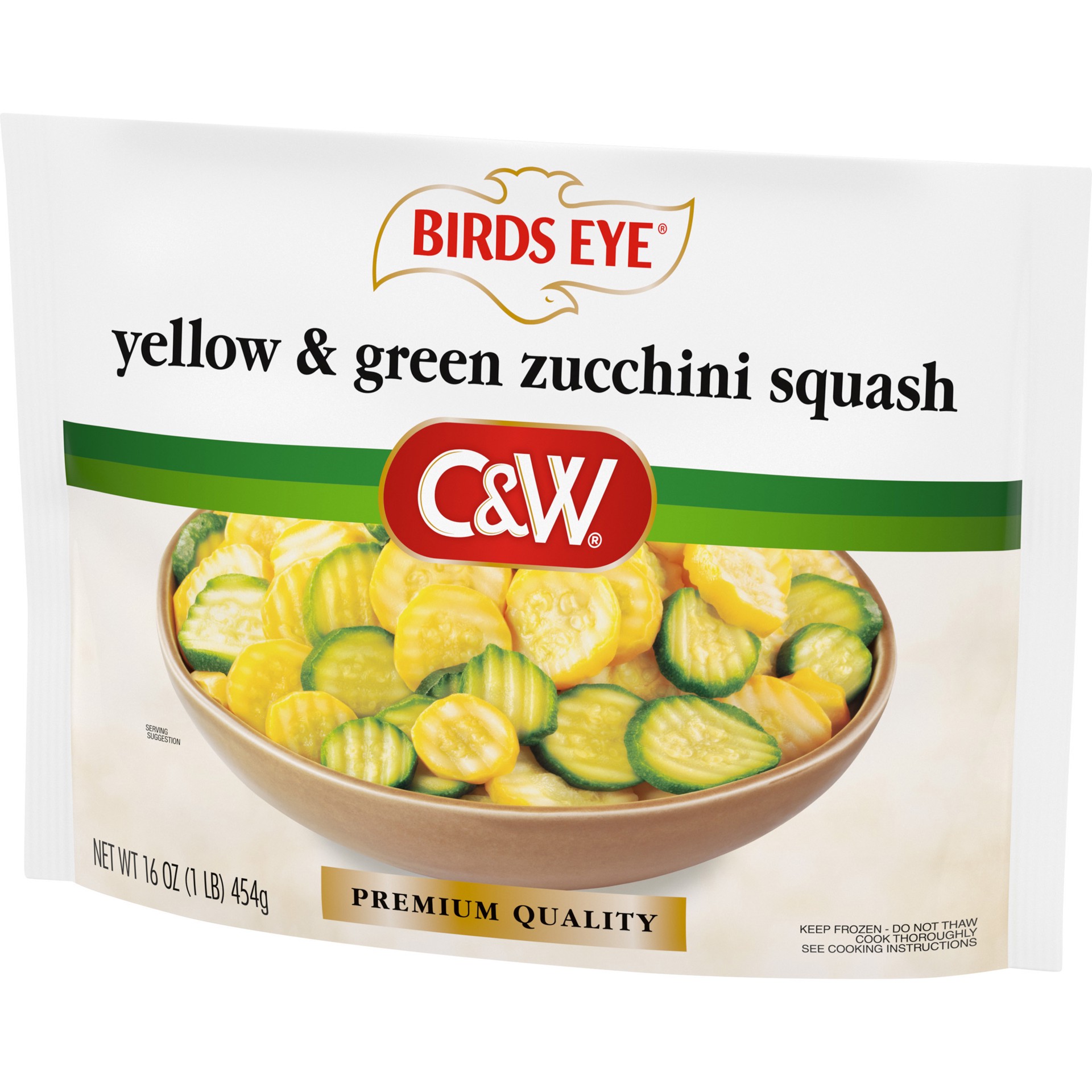 slide 5 of 5, Birds Eye C&W Premium Quality Yellow & Green Zucchini Squash 16 oz, 16 oz