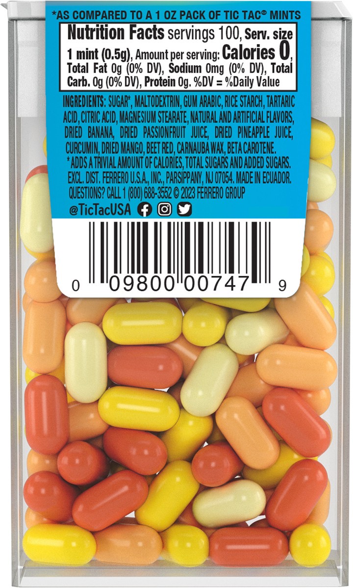 slide 10 of 11, Tic Tac Tropical Adventure Mints 100 ea, 100 ct