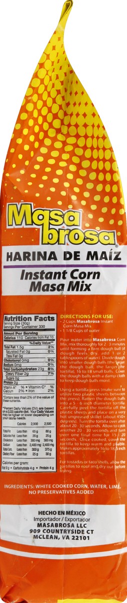 slide 3 of 6, Masa Brosa Corn Masa, Instant, 20 lb