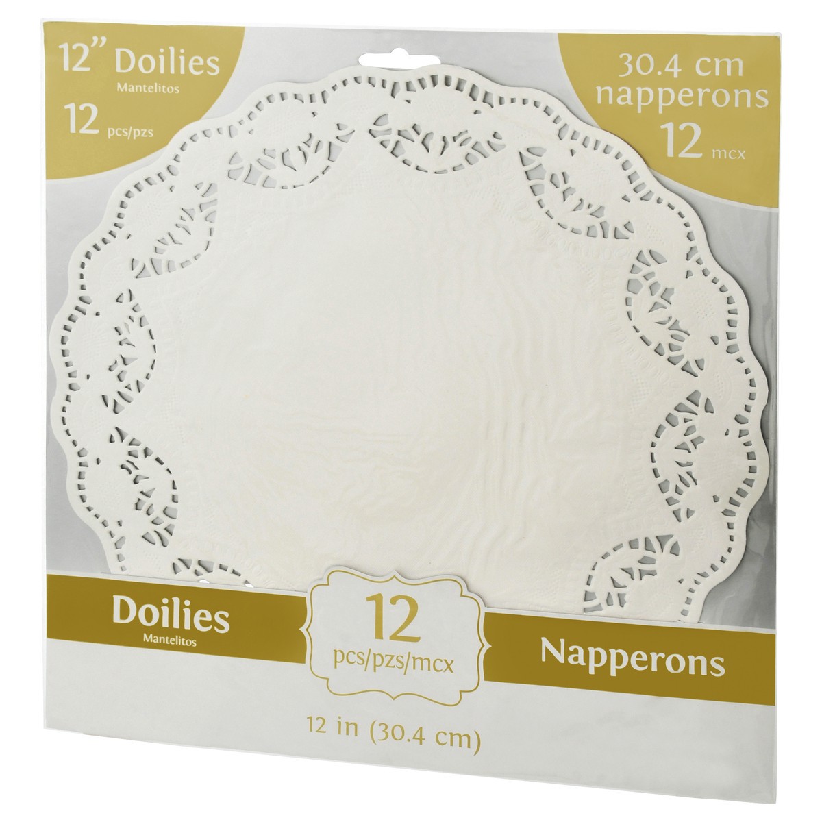 slide 11 of 11, Christmas Doilies Whit, 12 ct
