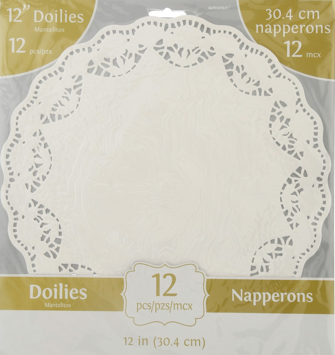 slide 8 of 11, Christmas Doilies Whit, 12 ct