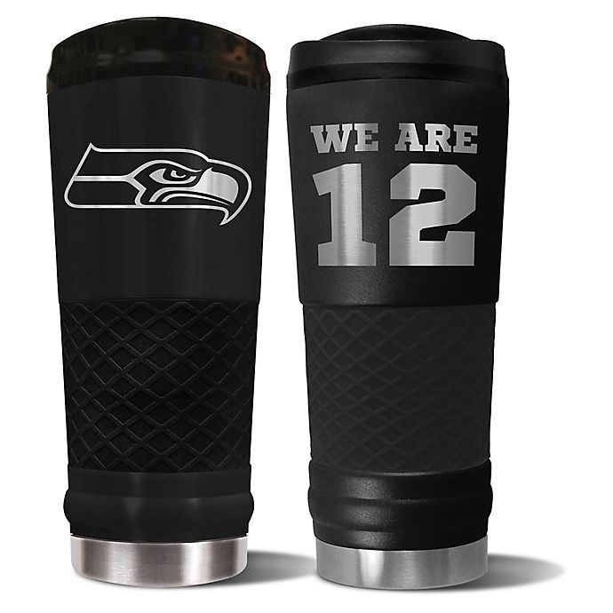 slide 1 of 1, NFL Seattle Seahawks Powder Coated Stealth Draft Tumbler, 24 oz