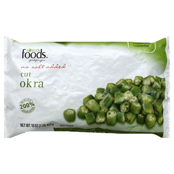 slide 1 of 1, Lowes Foods Cut Okra No Salt Added, 16 oz