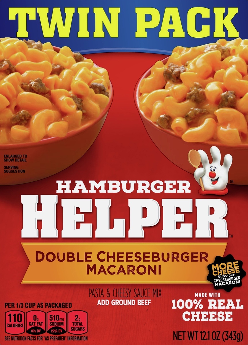 slide 9 of 10, Hamburger Helper Double Cheeseburger Macaroni, 12.1 oz