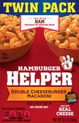 Hamburger Helper Twin Pack Double Cheeseburger Macaroni Pasta & Cheesy Sauce Mix 12.1 oz