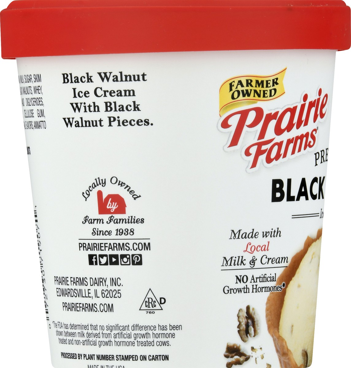 slide 10 of 13, Prairie Farms Premium Black Walnut Ice Cream 1 pt, 1 pint