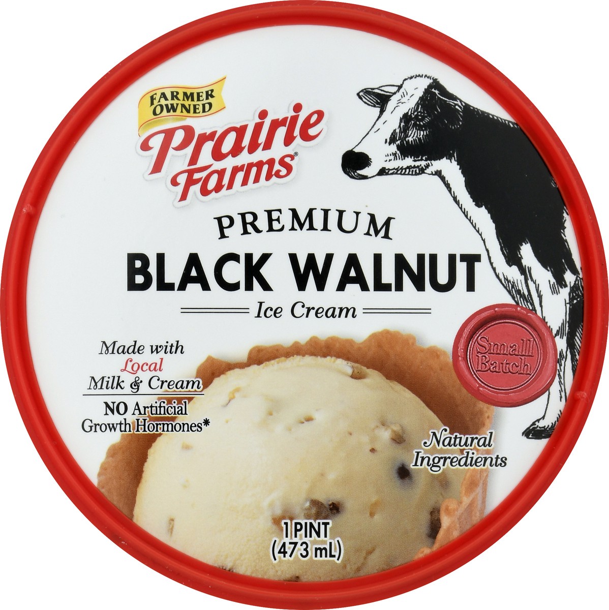 slide 2 of 13, Prairie Farms Premium Black Walnut Ice Cream 1 pt, 1 pint