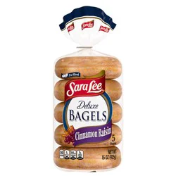 Sara Lee Cinnamon Raisin Bagels, 5 Ea