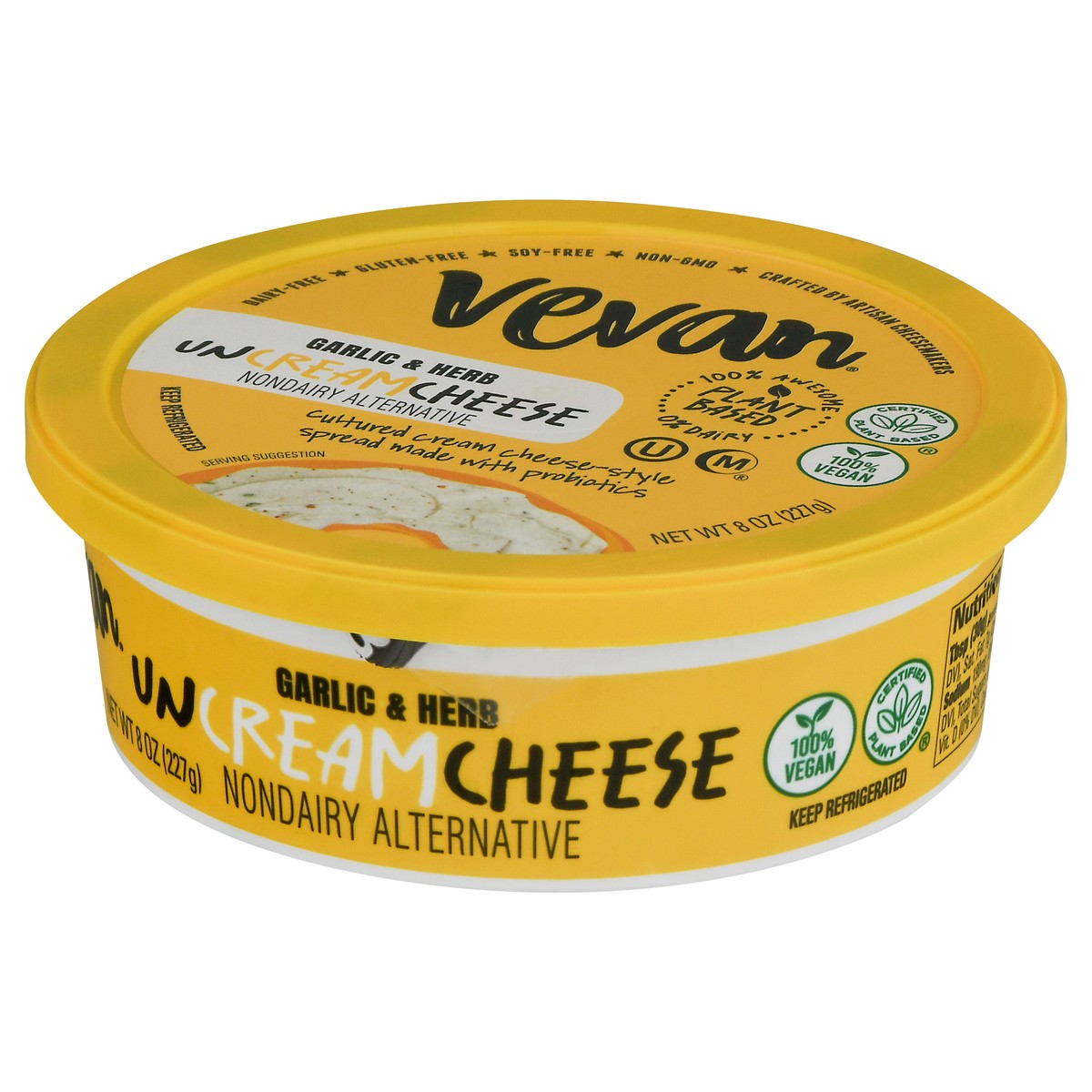 slide 4 of 9, Vevan Cream Cheese Garlic Herb 8 Oz, 8 oz