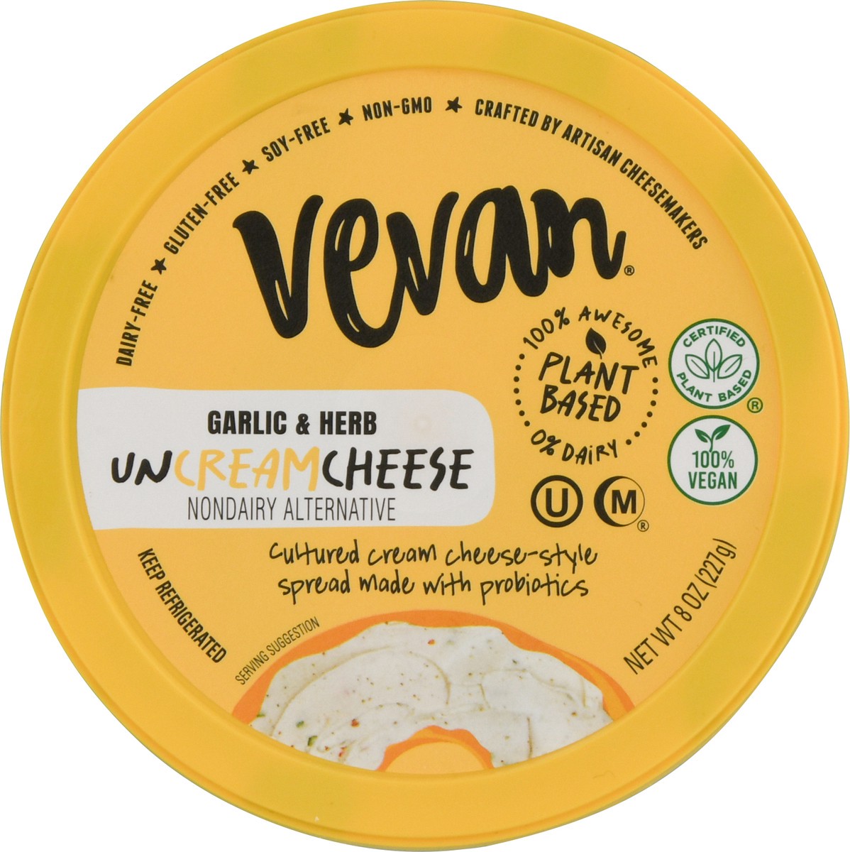 slide 7 of 9, Vevan Cream Cheese Garlic Herb 8 Oz, 8 oz