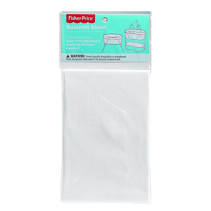 slide 5 of 5, Fisher-Price Fitted Bassinet Sheet - White, 1 ct