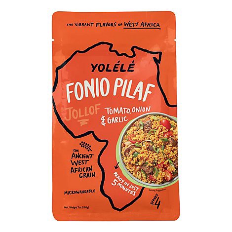slide 1 of 1, Yolele Fonio Pilaf Jollof - 7 Oz, 7 oz