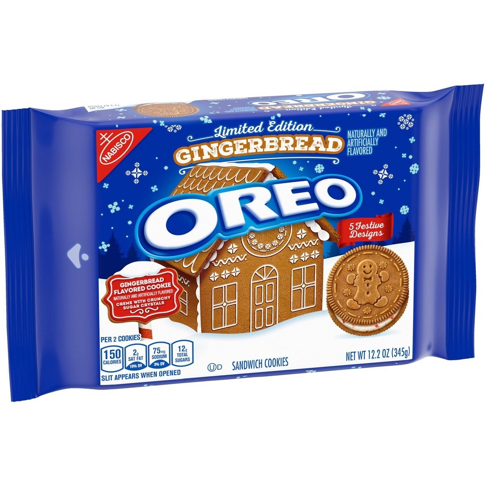 slide 2 of 6, Oreo Sandwich Cookies Gingerbread Flavor Pack, 12.2 oz