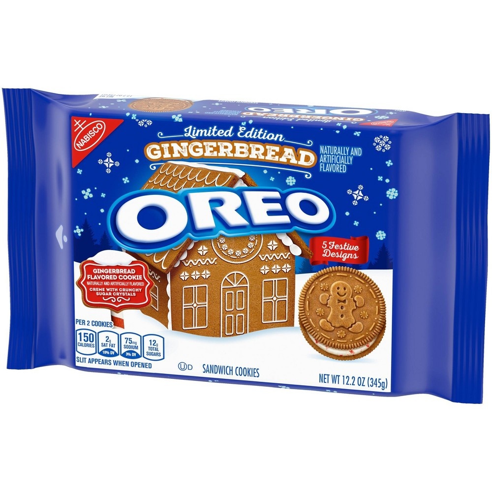 slide 3 of 6, Oreo Sandwich Cookies Gingerbread Flavor Pack, 12.2 oz