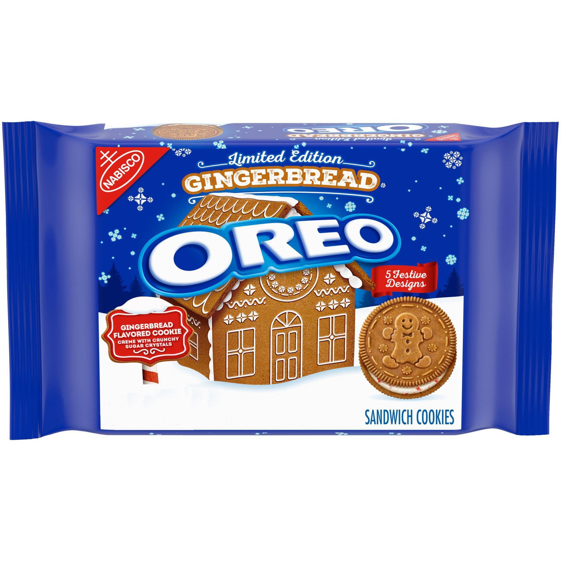 slide 1 of 6, Oreo Sandwich Cookies Gingerbread Flavor Pack, 12.2 oz