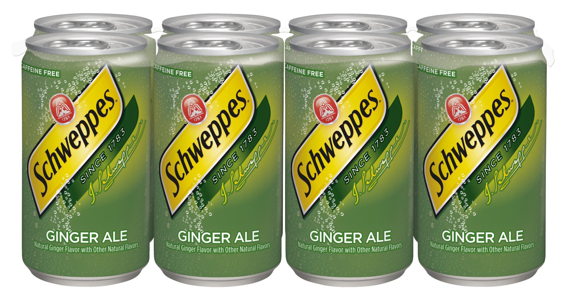 slide 1 of 2, Schweppes Ginger Ale Soda, 7.5 fl oz cans, 8 pack, 8 ct; 7.5 fl oz