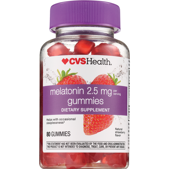slide 1 of 1, CVS Health Melatonin 2.5Mg Gummies, 80 ct