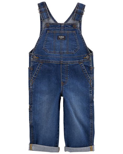 slide 1 of 3, Oshkosh Toddler Stretch Denim Overalls Dark Wash 3T, 1 ct
