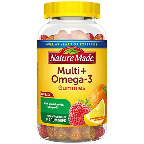 slide 1 of 1, Nature Made Gummies Adult Multi & Omega, 3 x 140 ct