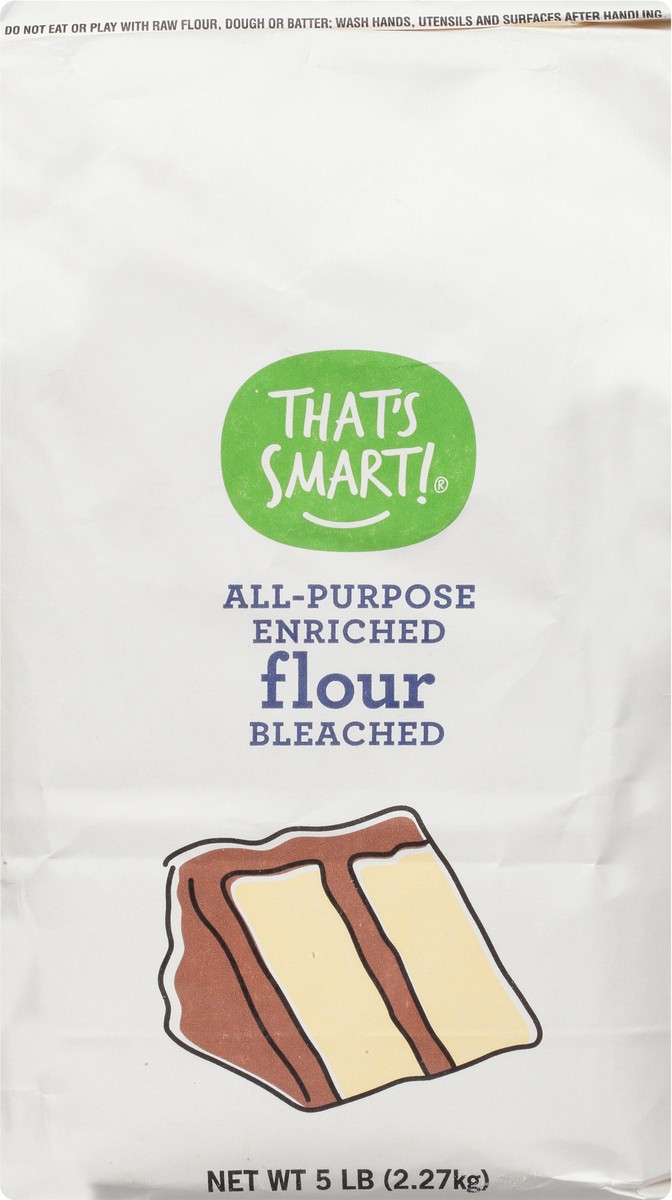 slide 7 of 9, That's Smart! Bleached Enriched All-Purpose Flour 5 lb, 5 lb