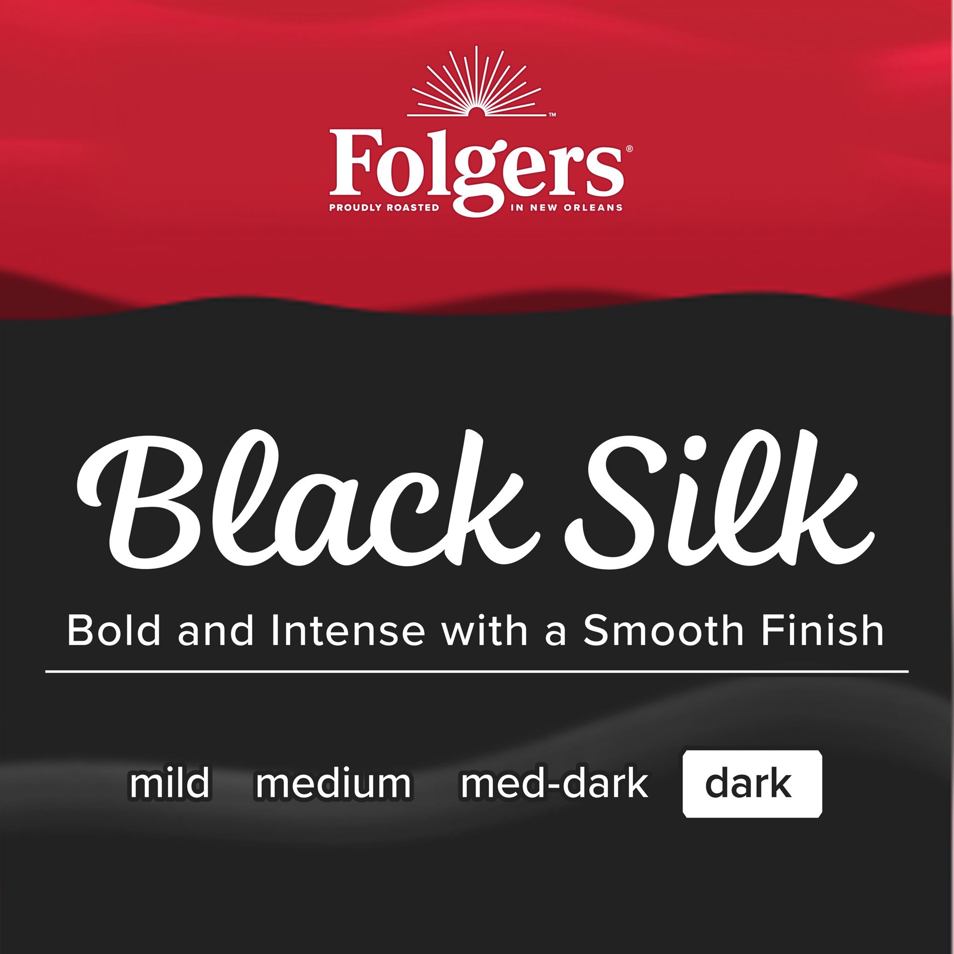 slide 4 of 6, Folgers Coffee, Black Silk, 22.6 oz