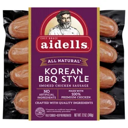 Aidells Korean Bbq Style Smoked Chicken Sausage 12 Oz - 12 OZ