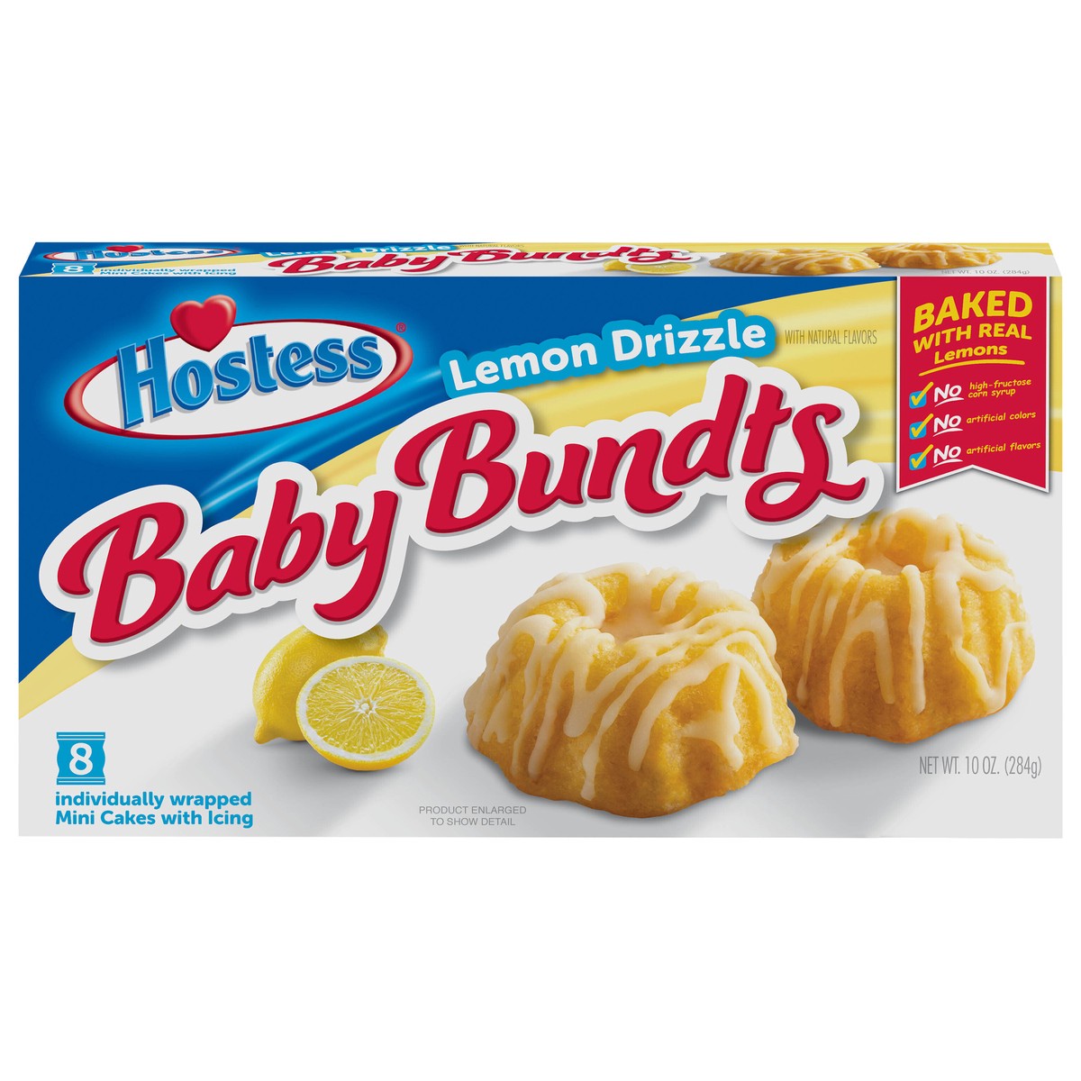 slide 1 of 9, HOSTESS Baby Bundts, Lemon Drizzle Cakes, 8 Count , 10 oz, 8 ct