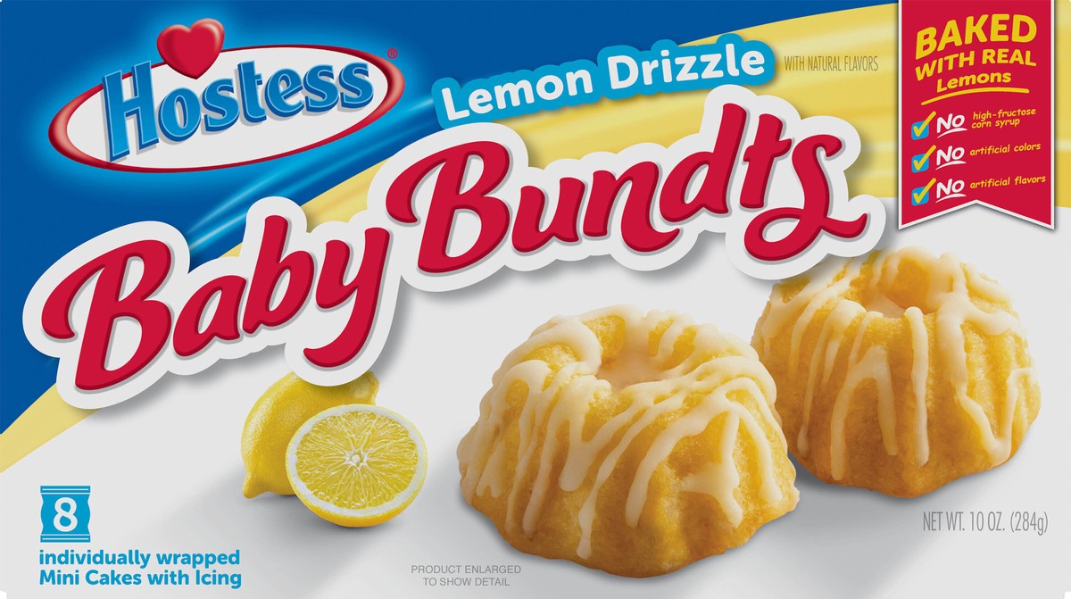 slide 7 of 9, HOSTESS Baby Bundts, Lemon Drizzle Cakes, 8 Count , 10 oz, 8 ct