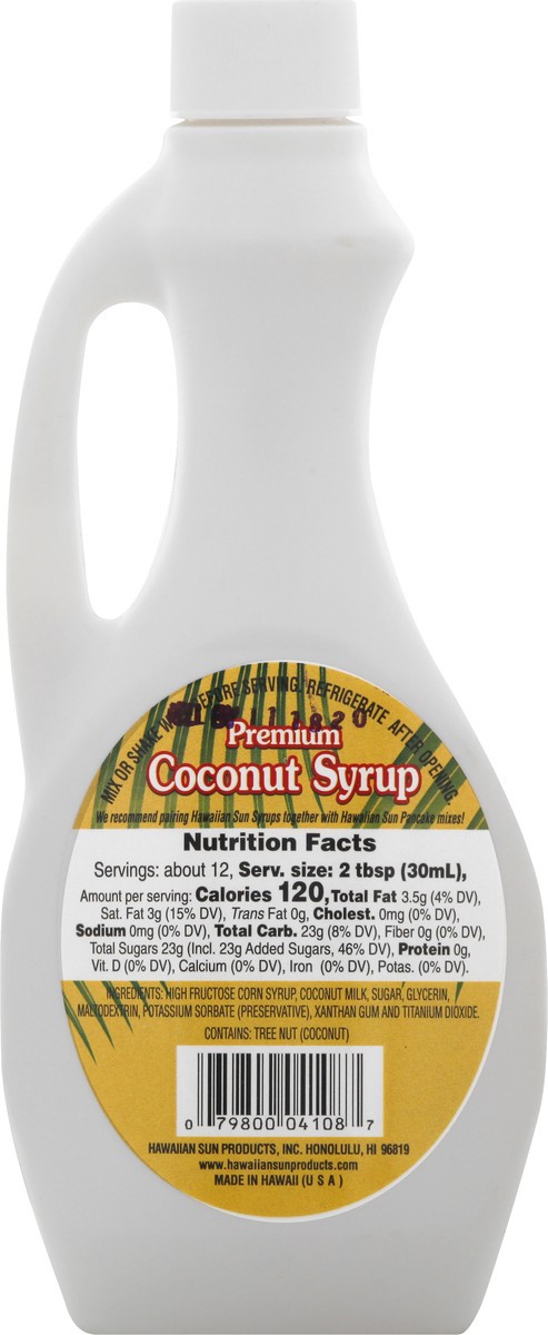 slide 10 of 10, Hawaiian Sun Coconut Syrup 12.5 oz, 