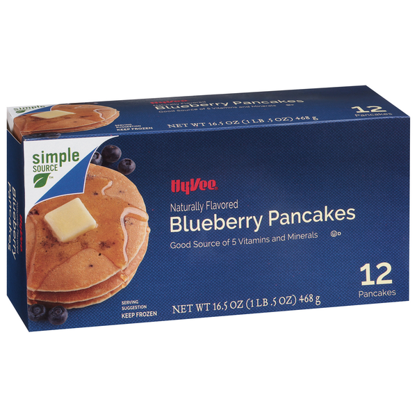 slide 1 of 1, Hy-vee Blueberry Pancakes, 12 ct; 16.5 oz